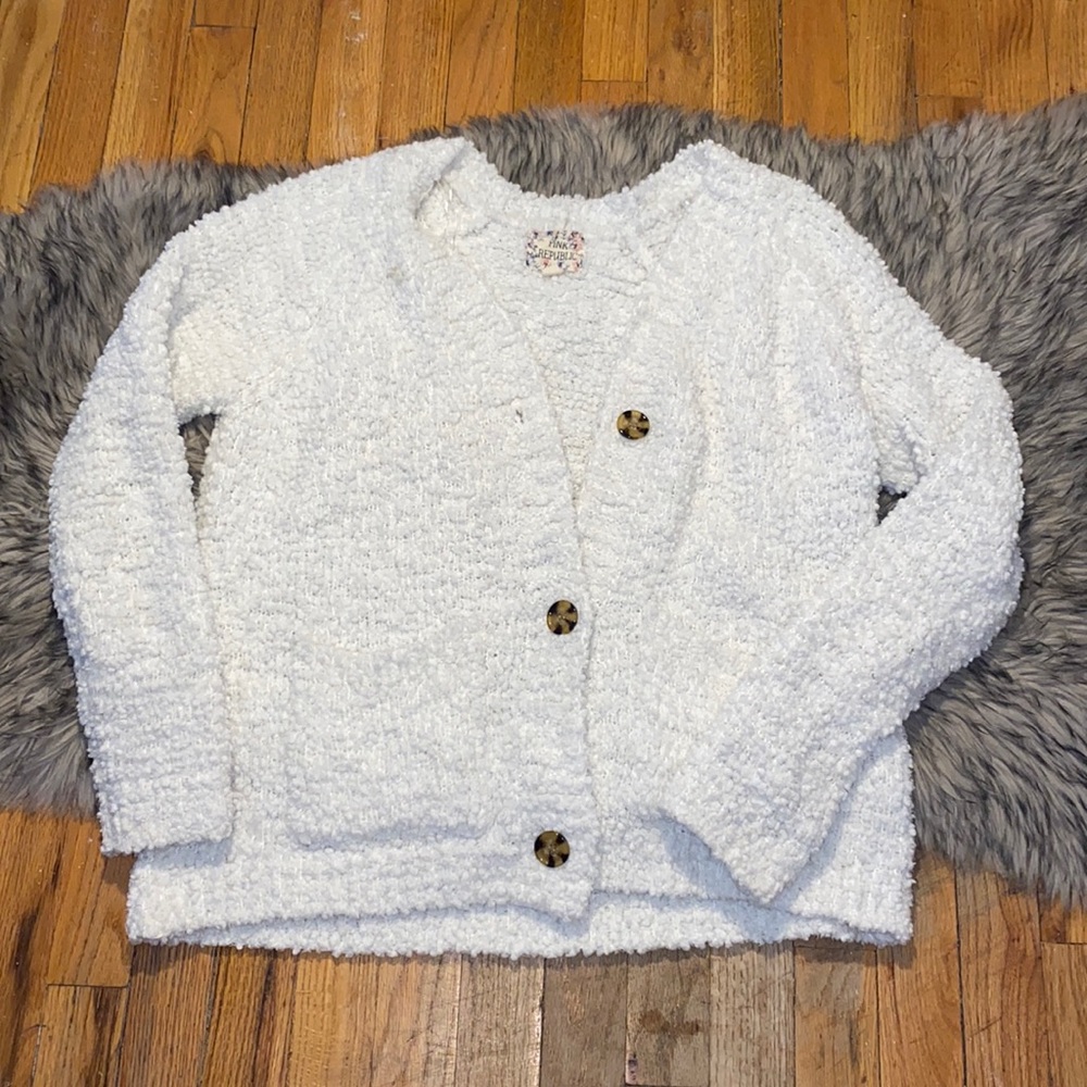 White cardigan